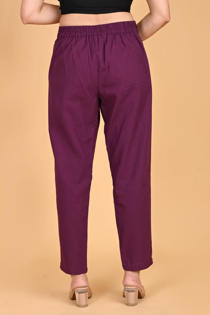 PURPLE CLASSIC COTTON PANTS