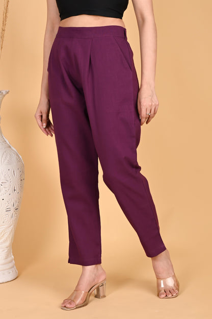 PURPLE CLASSIC COTTON PANTS