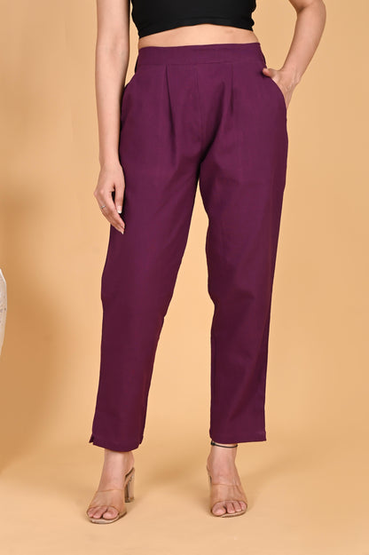 PURPLE CLASSIC COTTON PANTS