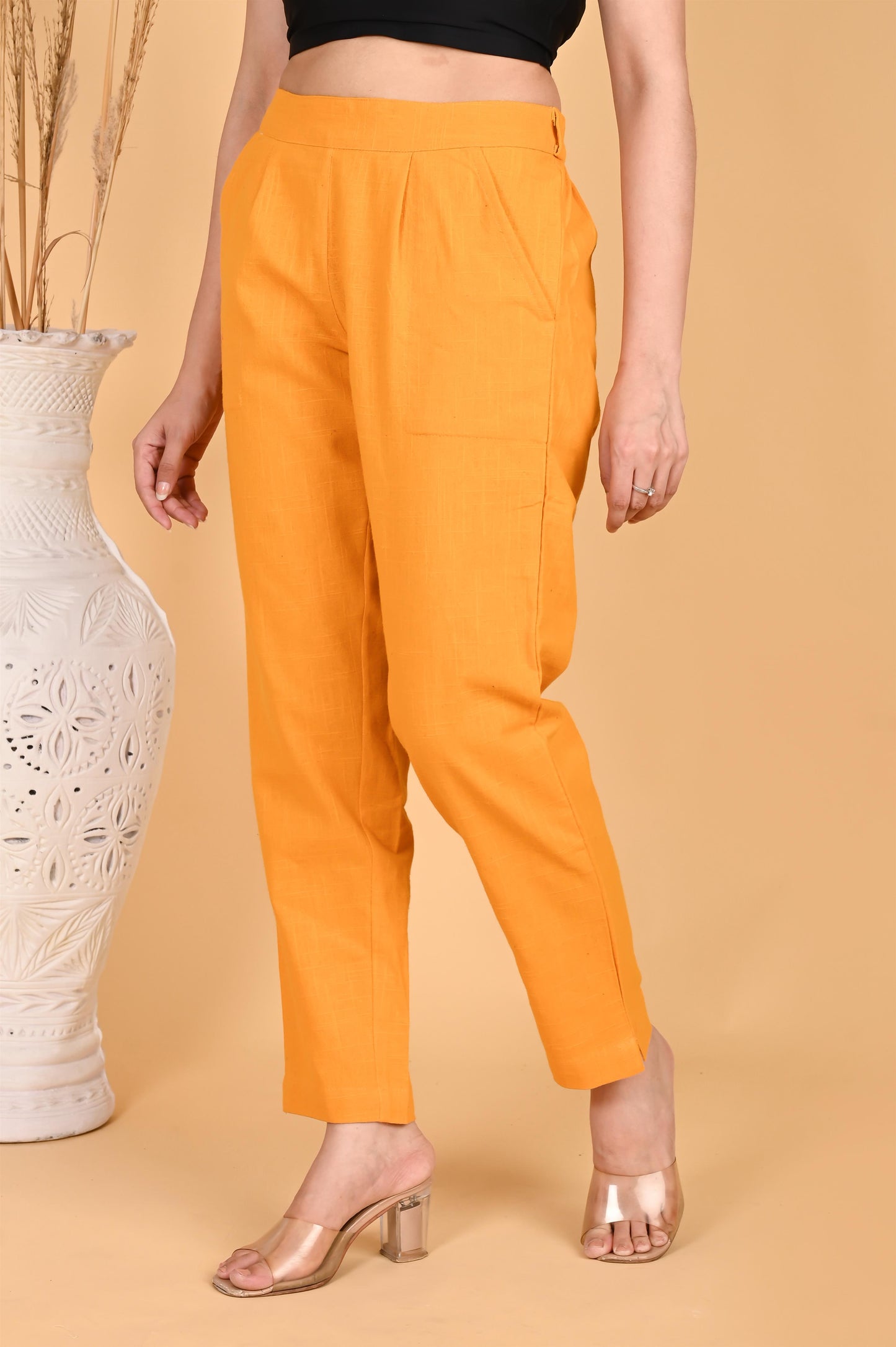 MUSTARD CLASSIC COTTON PANTS