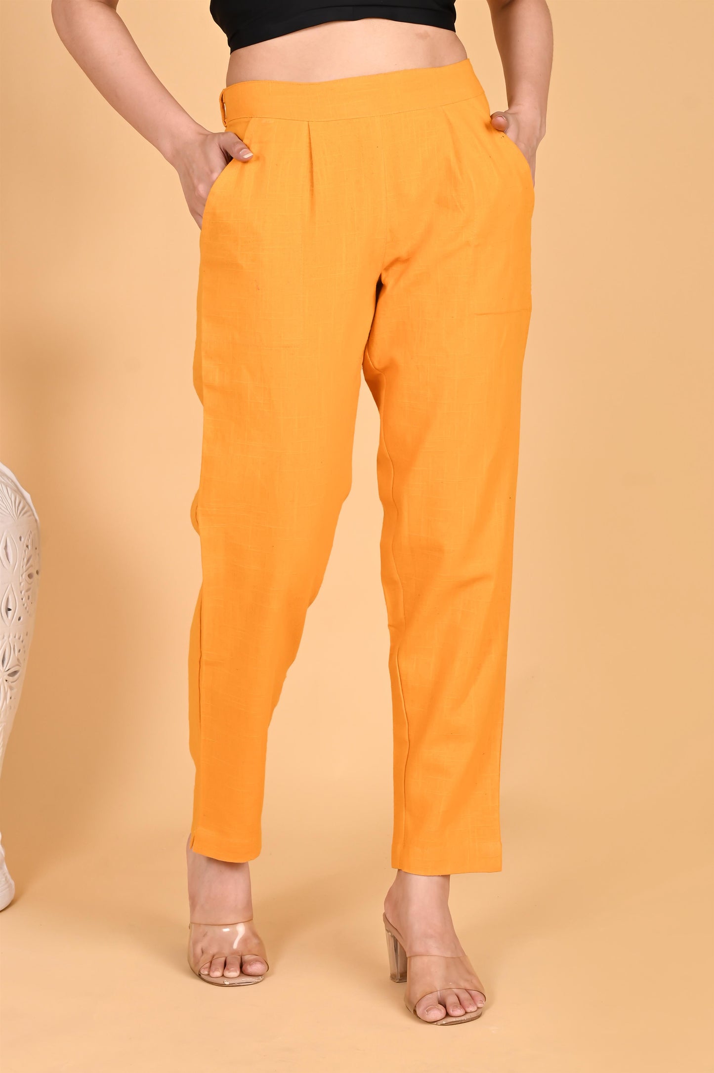 MUSTARD CLASSIC COTTON PANTS