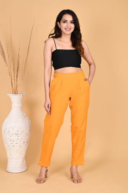 MUSTARD CLASSIC COTTON PANTS