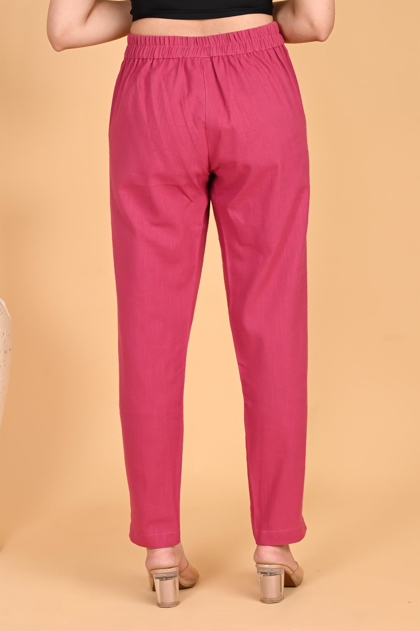 LIGHT PINK CLASSIC COTTON PANTS