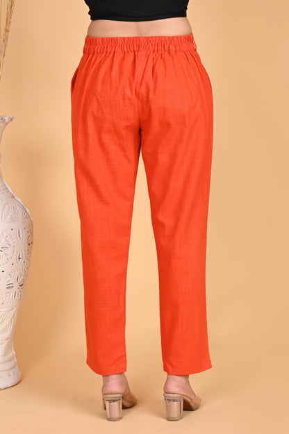 ORANGE CLASSIC COTTON PANTS