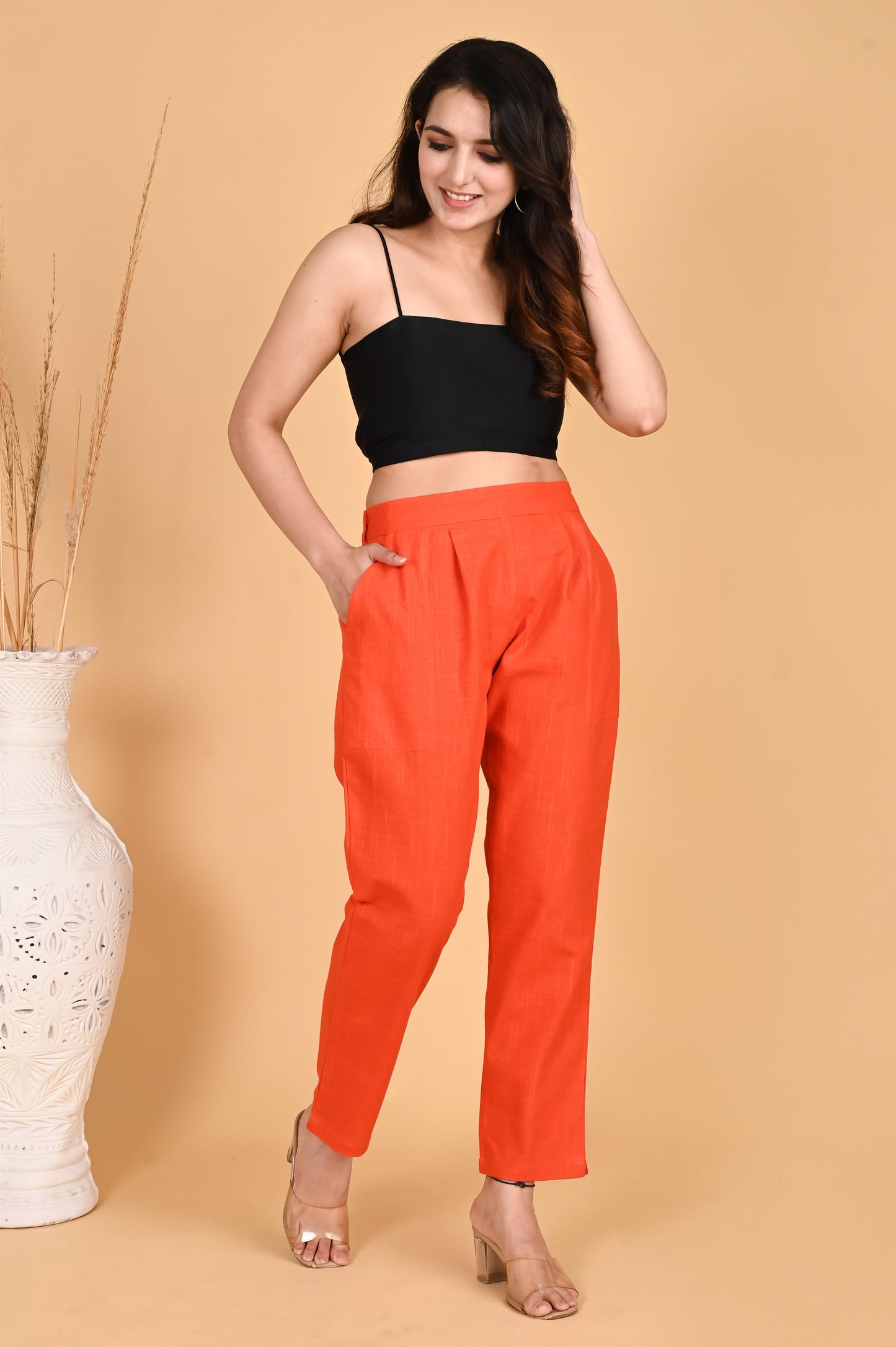 ORANGE CLASSIC COTTON PANTS