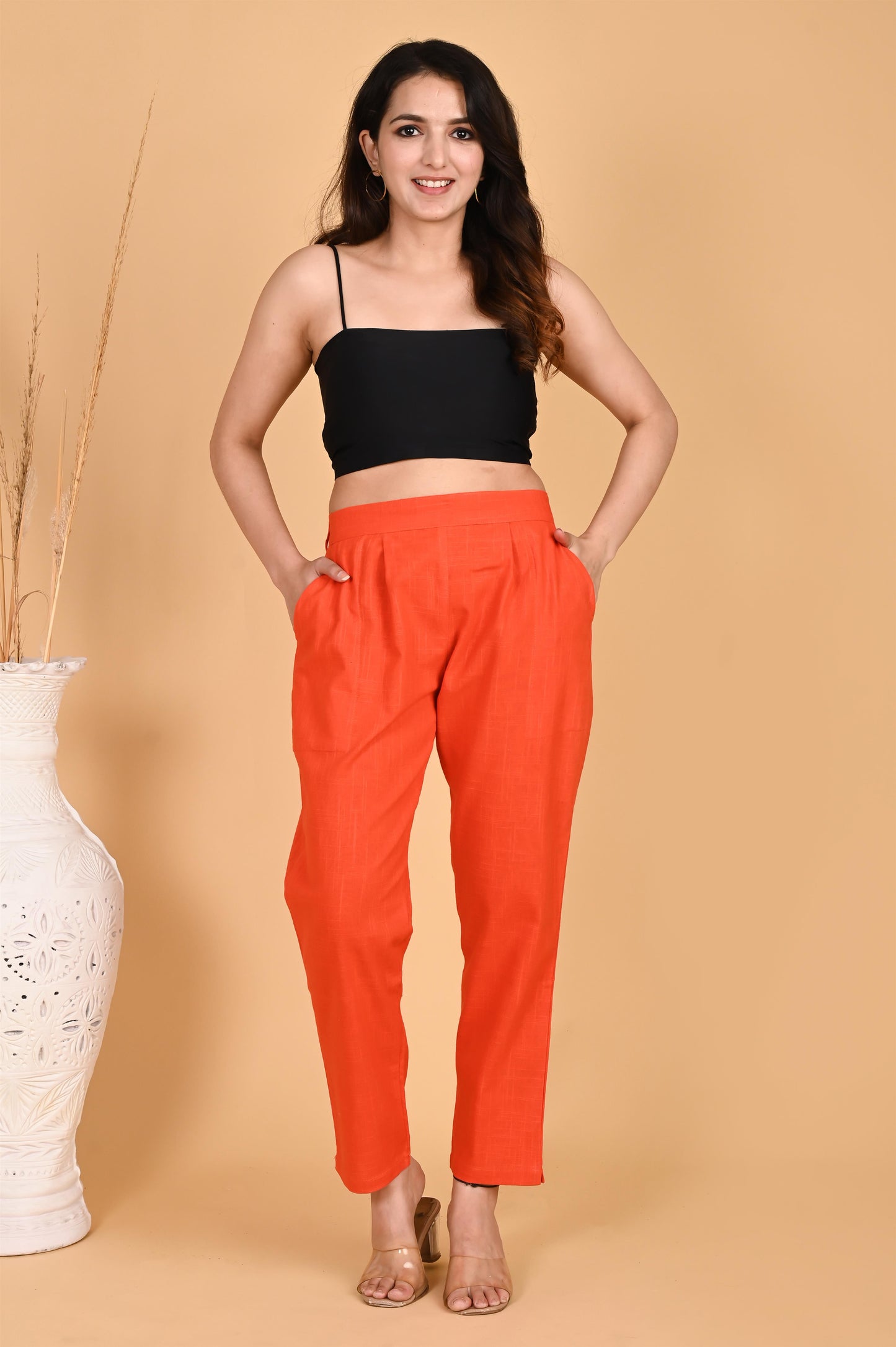 ORANGE CLASSIC COTTON PANTS