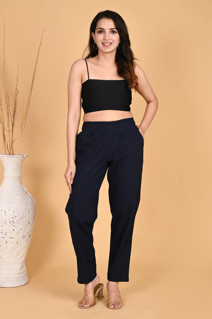 NAVI BLUE COTTON PANTS