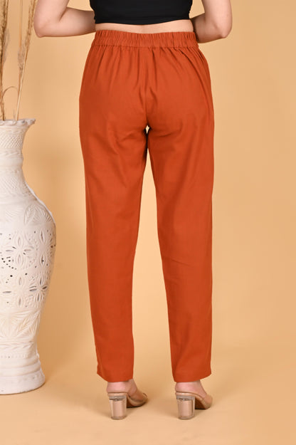 RUST CLASSIC COTTON PANTS