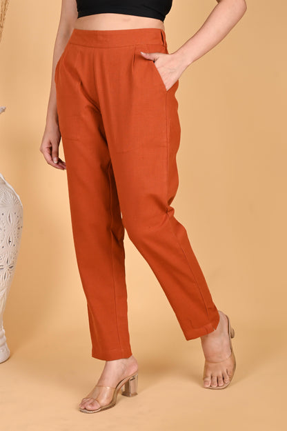 RUST CLASSIC COTTON PANTS