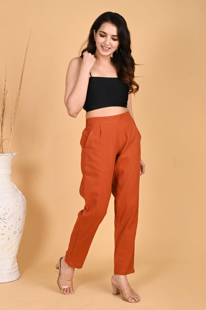 RUST CLASSIC COTTON PANTS