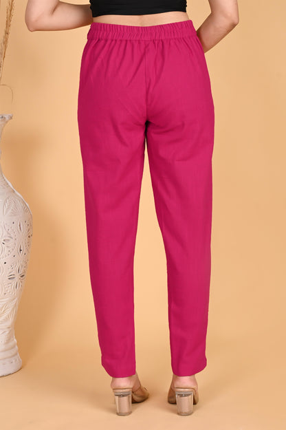 PINK CLASSIC COTTON PANTS