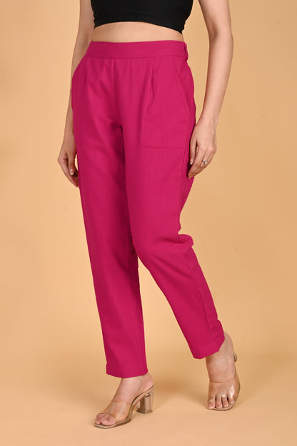 PINK CLASSIC COTTON PANTS