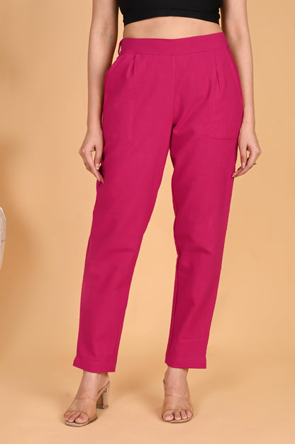 PINK CLASSIC COTTON PANTS