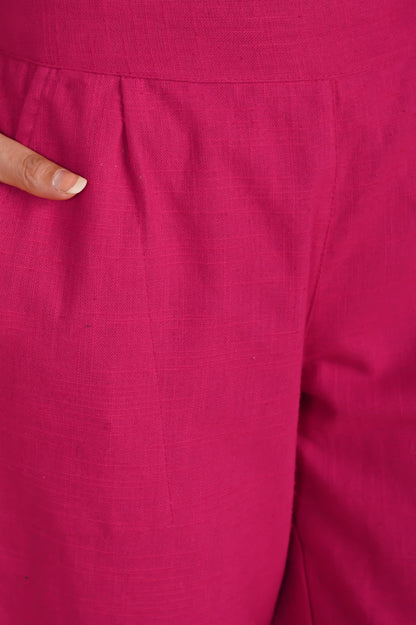 PINK CLASSIC COTTON PANTS