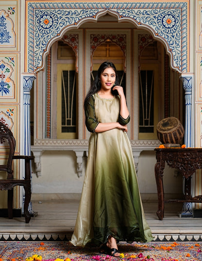 Organza PEARL IVORY ANARKALI SET