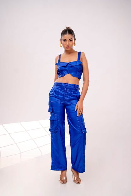 Blue Hues Co-ord Set Solid