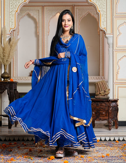 Royal Blue ANARKALI SUIT SET